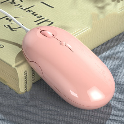 Ergonomski miš za igranje USB žičani računalni miš za igrače Optički miševi Magic Silent Mause za PC igrače Laptop Pink Girl Gift Office