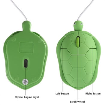 Mini Wired Mouse Cute Cartoon Turtle Shape Animal Design Mause 1200 DPI Οπτικά Παιδικά Δώρο Ποντίκια υπολογιστή για φορητό υπολογιστή Notebook