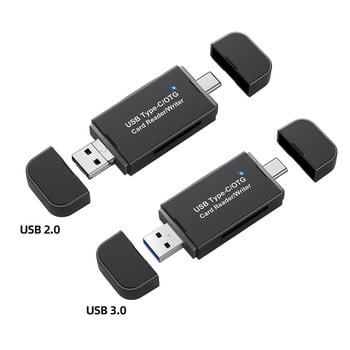 Για Apple OTG 3 σε 1 Προσαρμογέας Micro USB σε SD Αναγνώστης καρτών SD TF Εγγραφή Σύνδεση και αναπαραγωγή Διπλής κάρτας Dual Reading Smart Memory Reader