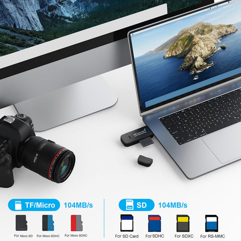 Univerzalni 3 u 1 čitač kartica tipa C & Micro USB & USB na Micro SD TF USB OTG adapter Smart Memory Microsd čitač kartica za iPad PC