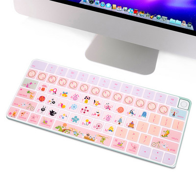 Crtić HRH za 2021. Apple iMac 24 inča Euro Magic tipkovnica s Touch ID A2449 M1 čipom A2450 Silikonska zaštita za poklopac tipkovnice