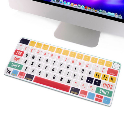 Crtić HRH za 2021. Apple iMac 24 inča Euro Magic tipkovnica s Touch ID A2449 M1 čipom A2450 Silikonska zaštita za poklopac tipkovnice