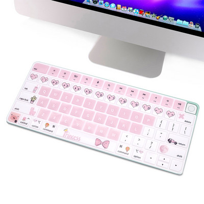 Crtić HRH za 2021. Apple iMac 24 inča Euro Magic tipkovnica s Touch ID A2449 M1 čipom A2450 Silikonska zaštita za poklopac tipkovnice