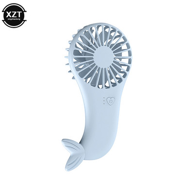Ventilator electric ușor de călătorie Mini încărcare USB în formă de sirenă Zgomot redus poate fi pus în ventilatorul portabil de buzunar