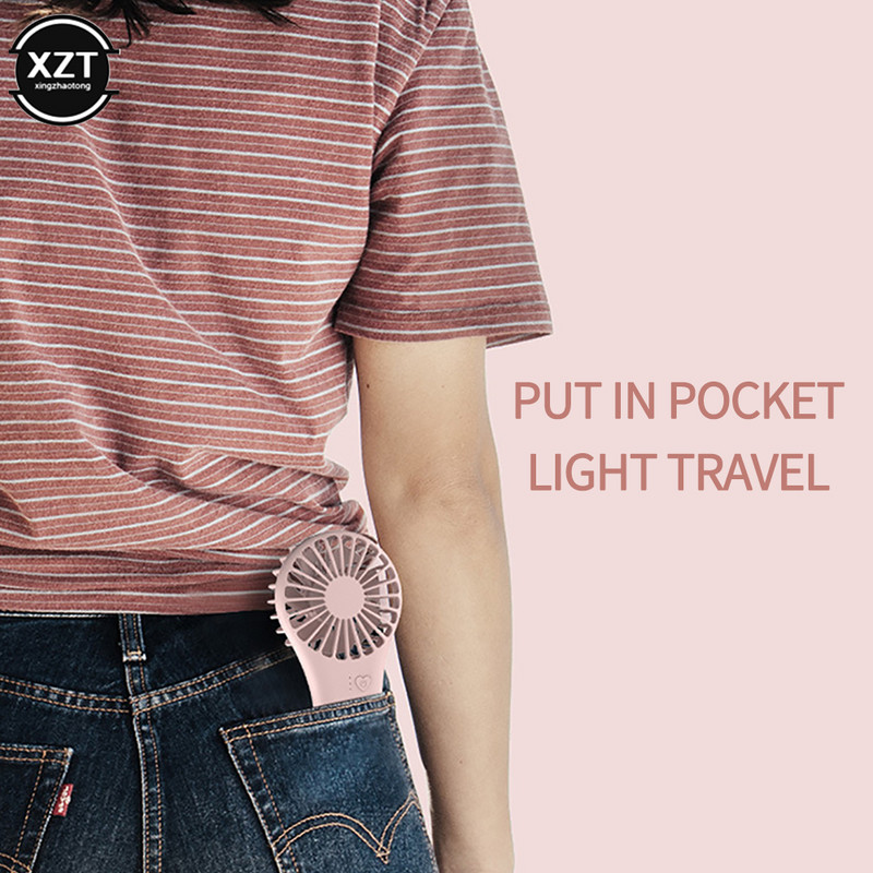 Ventilator electric ușor de călătorie Mini încărcare USB în formă de sirenă Zgomot redus poate fi pus în ventilatorul portabil de buzunar