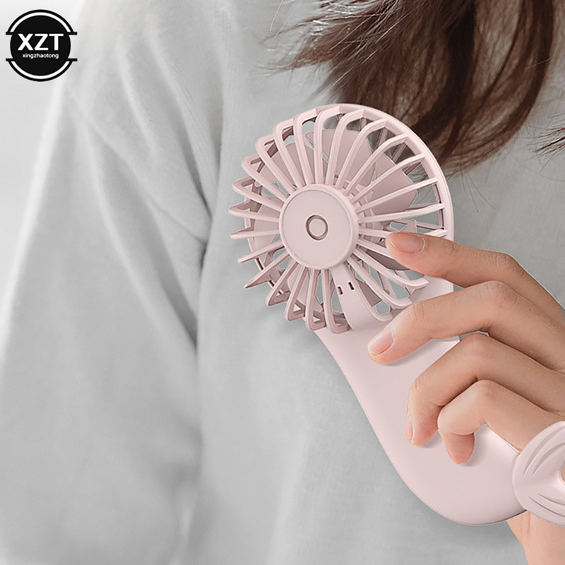 Ventilator electric ușor de călătorie Mini încărcare USB în formă de sirenă Zgomot redus poate fi pus în ventilatorul portabil de buzunar