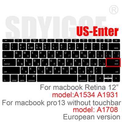 Протектор за силиконова клавиатура с руски език за MacBook Pro14/13/15/16"M1 A2338A2289A2442 MacBook Air13" A2337A2179A1932