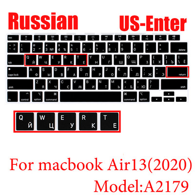 Протектор за силиконова клавиатура с руски език за MacBook Pro14/13/15/16"M1 A2338A2289A2442 MacBook Air13" A2337A2179A1932