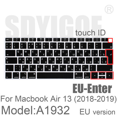Протектор за силиконова клавиатура с руски език за MacBook Pro14/13/15/16"M1 A2338A2289A2442 MacBook Air13" A2337A2179A1932