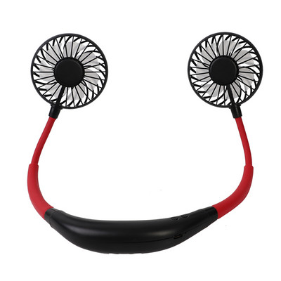 Naujas nešiojamas ventiliatorius, laisvų rankų įranga ant kaklo, pakabinama USB laisvų rankų įranga, įkraunamas dvigubas ventiliatorius, mini oro kondicionieriaus aušintuvas, ventiliatorius kambariui
