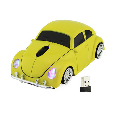 2.4Ghz Mini 1200DPI belaidė pelė miela automobilio forma su imtuvu belaidė optinė pelė USB slinkties pelė planšetiniam nešiojamam kompiuteriui