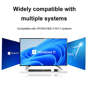 Κάρτα δικτύου USB WiFi 650 Mbps 2 σε 1 Δέκτης προσαρμογέα WiFi USB Σύνδεση και αναπαραγωγή Δωρεάν Κεραία Dongle Dual Band για PC Windows