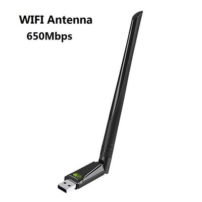 650Mbps USB WiFi mrežna kartica 2 u 1 USB WiFi adapter Prijemnik Plug and Play Free Drive Dual Band Dongle antena za PC Windows