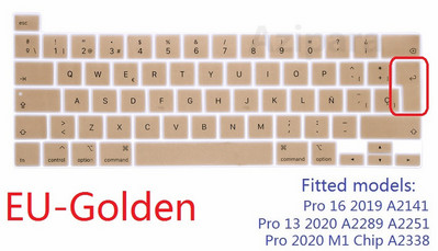 Mekana za Macbook Pro 16 A2141 Pro 13 2020 M1 čip A2338 španjolski EU US poklopac tipkovnice Silikonski A2251 A2289 zaštitnik za tipkovnicu kože