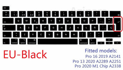Mekana za Macbook Pro 16 A2141 Pro 13 2020 M1 čip A2338 španjolski EU US poklopac tipkovnice Silikonski A2251 A2289 zaštitnik za tipkovnicu kože