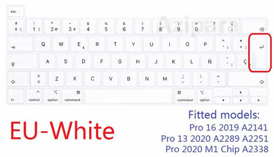 Mekana za Macbook Pro 16 A2141 Pro 13 2020 M1 čip A2338 španjolski EU US poklopac tipkovnice Silikonski A2251 A2289 zaštitnik za tipkovnicu kože