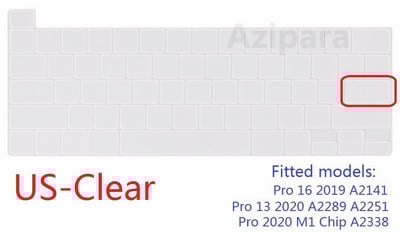 Mekana za Macbook Pro 16 A2141 Pro 13 2020 M1 čip A2338 španjolski EU US poklopac tipkovnice Silikonski A2251 A2289 zaštitnik za tipkovnicu kože