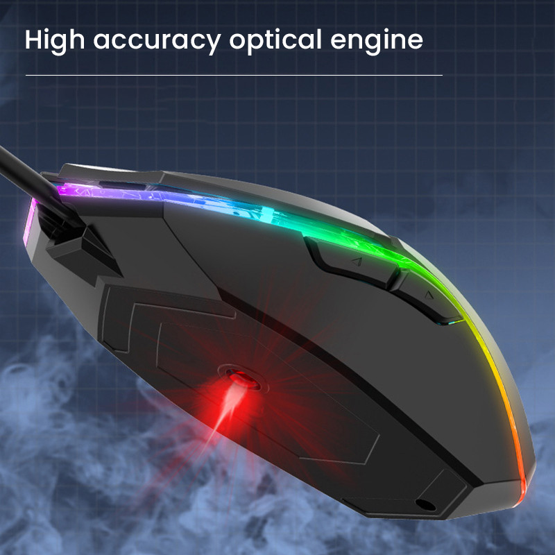 USB žičani miš za igranje 1600 DPI 6 gumba Tiha mačka s pozadinskim osvjetljenjem Profesionalni miš za igrače Ergonomski računalni miš za prijenosno računalo