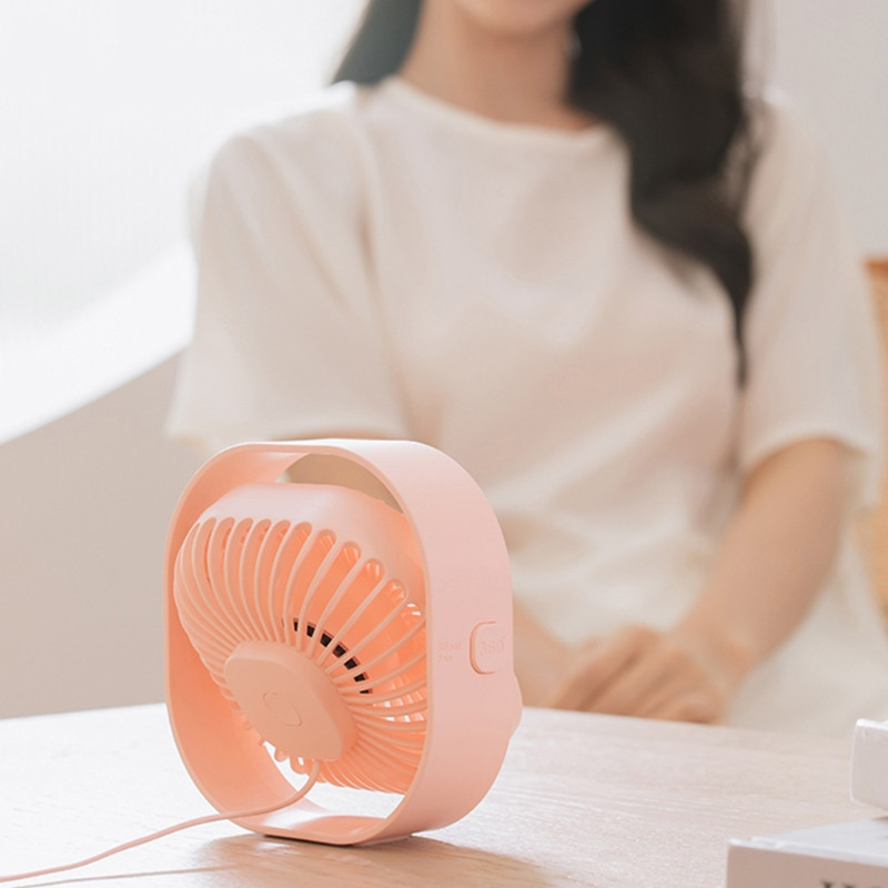 5-inčni prijenosni ventilator s USB napajanjem Mali tihi stolni ventilator s podesivim kutom 3 brzine Osobni ventilator za kućnu spavaću sobu