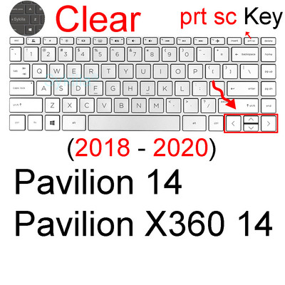 Κάλυμμα πληκτρολογίου για HP Pavilion 14 X360 14t Touch 14t-dv 14t-dw 14t-dy 14-BA 14-BF 14-AB Silicone Protector Skin Case