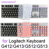 Poklopac za tipkovnicu za Logitech G512 Carbon G513 G412 SE G413 SE Mehanička za Logi Silikonski zaštitnik Skin Case Film Clear Black