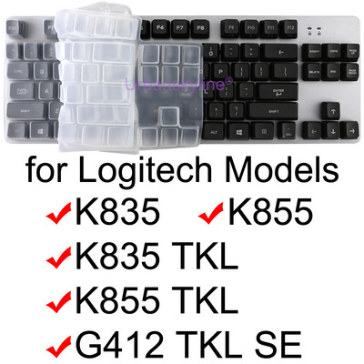 Poklopac za tipkovnicu za Logitech G512 Carbon G513 G412 SE G413 SE Mehanička za Logi Silikonski zaštitnik Skin Case Film Clear Black