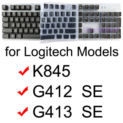 Poklopac za tipkovnicu za Logitech G512 Carbon G513 G412 SE G413 SE Mehanička za Logi Silikonski zaštitnik Skin Case Film Clear Black