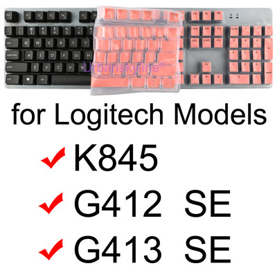 Poklopac za tipkovnicu za Logitech G512 Carbon G513 G412 SE G413 SE Mehanička za Logi Silikonski zaštitnik Skin Case Film Clear Black