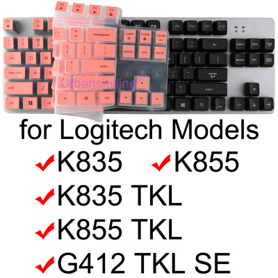 Poklopac za tipkovnicu za Logitech G512 Carbon G513 G412 SE G413 SE Mehanička za Logi Silikonski zaštitnik Skin Case Film Clear Black