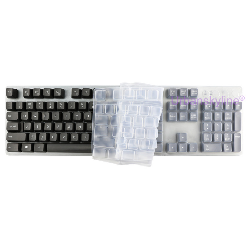 Poklopac za tipkovnicu za Logitech G512 Carbon G513 G412 SE G413 SE Mehanička za Logi Silikonski zaštitnik Skin Case Film Clear Black
