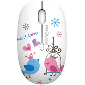 Mouse fără fir optic 2.4G drăguț și drăguț Mouse fără fir de călătorie 1600 DPI compatibil pentru laptop, notebook, computer