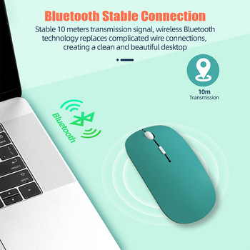 2.4G двурежимна безжична Bluetooth мишка Magic Silent Ergonomic Gaming Mice For Laptop PC Computer Macbook Office Gaming Mouse