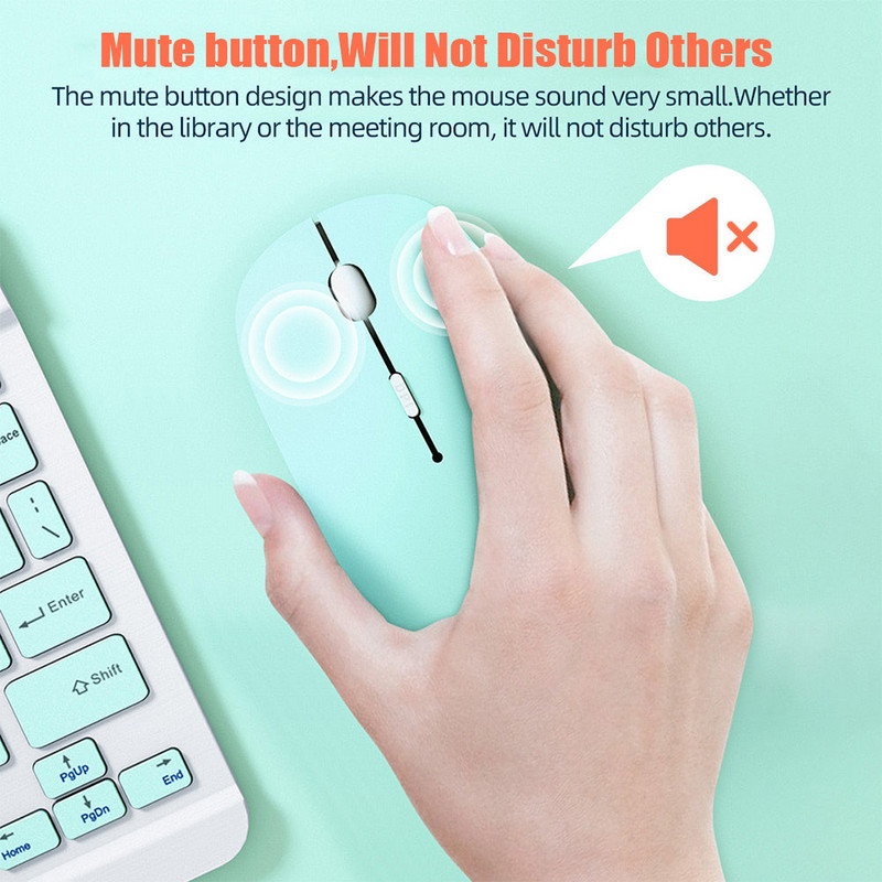 2.4G kétmódú vezeték nélküli Bluetooth egér Magic Silent Ergonomikus játék egerek laptop PC számítógéphez Macbook Office játék egér