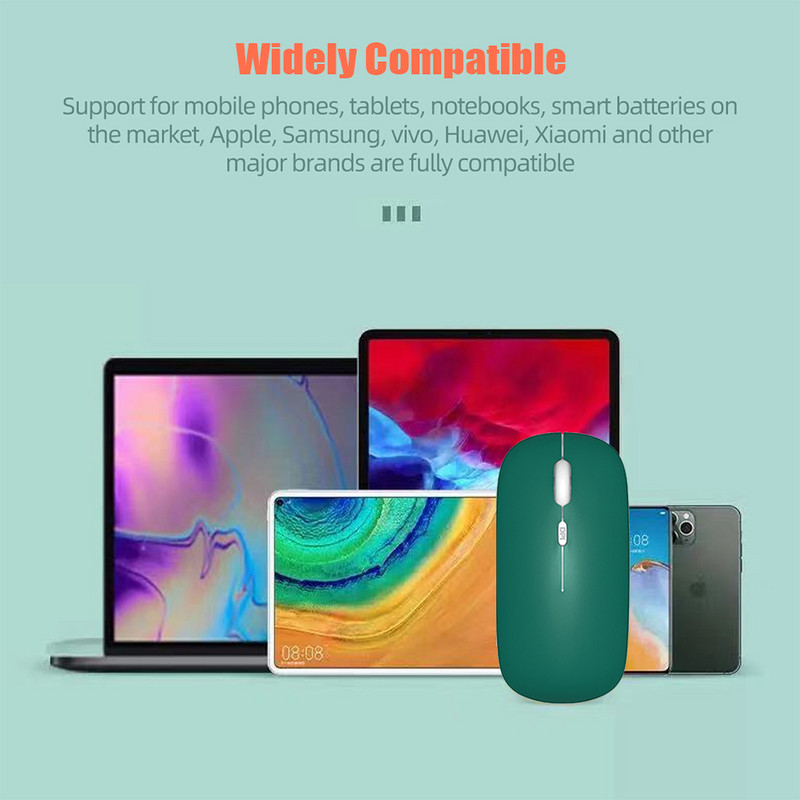 2.4G kétmódú vezeték nélküli Bluetooth egér Magic Silent Ergonomikus játék egerek laptop PC számítógéphez Macbook Office játék egér