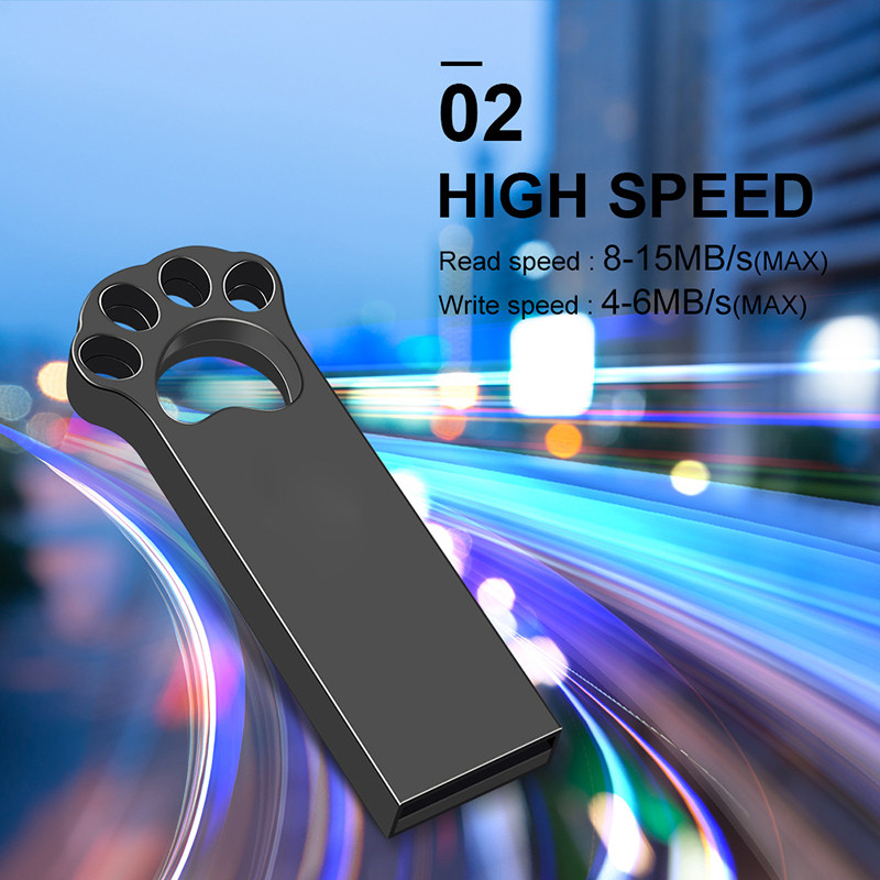 Multifuncțional USB 2.0 Metal cat paw Pen Drive USB Flash Drive 32GB 64GB 16GB USB Flash Memory Stick Pendrive USB Disc