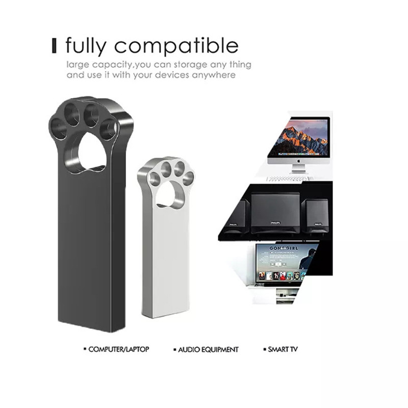 Multifuncțional USB 2.0 Metal cat paw Pen Drive USB Flash Drive 32GB 64GB 16GB USB Flash Memory Stick Pendrive USB Disc