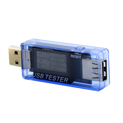 Δοκιμαστής USB Τάση ρεύματος φορτιστής Χωρητικότητα ελεγκτής Volt ρεύματος Μετρητής τάσης Ώρα Εμφάνιση φορητού ανιχνευτή ισχύος Δοκιμή μπαταρίας