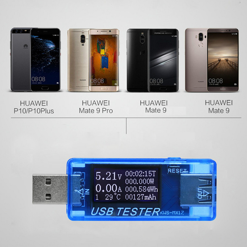 Δοκιμαστής USB Τάση ρεύματος φορτιστής Χωρητικότητα ελεγκτής Volt ρεύματος Μετρητής τάσης Ώρα Εμφάνιση φορητού ανιχνευτή ισχύος Δοκιμή μπαταρίας