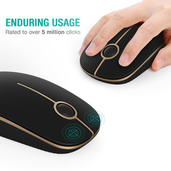 Protable Silent Click USB Mouse Wireless Ultra-thin Business Mini ποντίκια για φορητό υπολογιστή γραφείου Επιτραπέζιος υπολογιστής