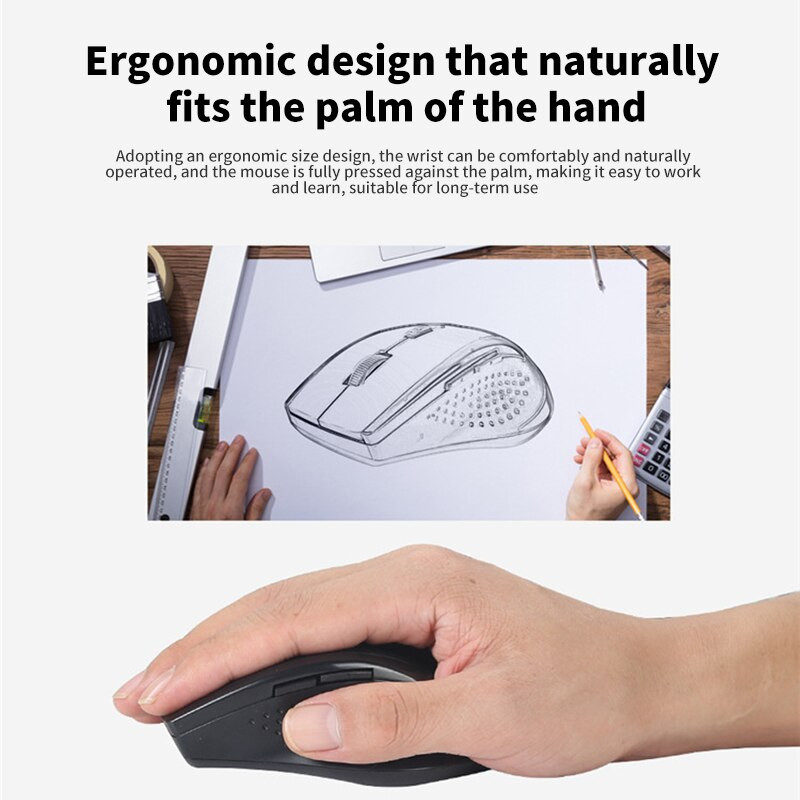 7300 belaidė pelė su 6 mygtukais 2.4G belaidė žaidimų pelė, skirta nešiojamam kompiuteriui