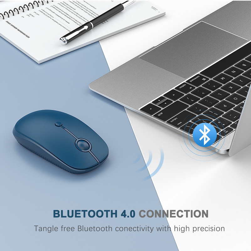 Juhtmeta hiir Bluetooth 4.0 Mause 2,4 GHz kaherežiimilised hiired sülearvutile MacBook PC arvutikontorile