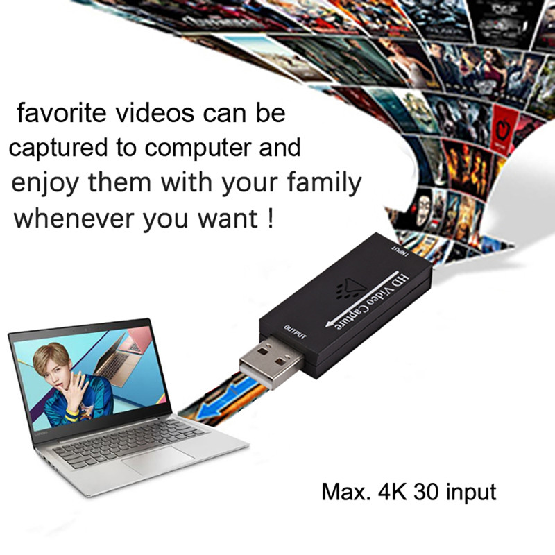 GRWIBEOU USB2.0 su HDMI suderinama HD vaizdo įrašymo kortelė 1080P30hz palaiko vaizdo įrašymą tiesioginio žaidimo platformoje