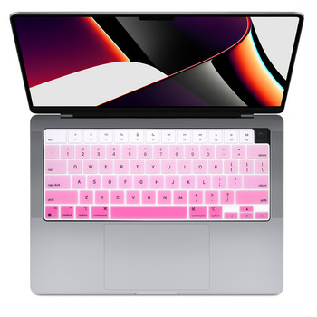 За 2021 г. MacBook Pro 14 16 инча Капак на клавиатурата A2442 A2485 Протектор за клавиатура на лаптоп Силиконов цвят Pro14.2 M1 16 M1 Max Нов