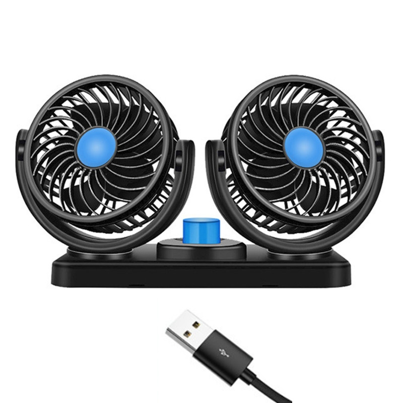 Mini ventilator auto USB 12V 24V Răcitor de răcire cu aer dublu Camion puternic pentru mașină