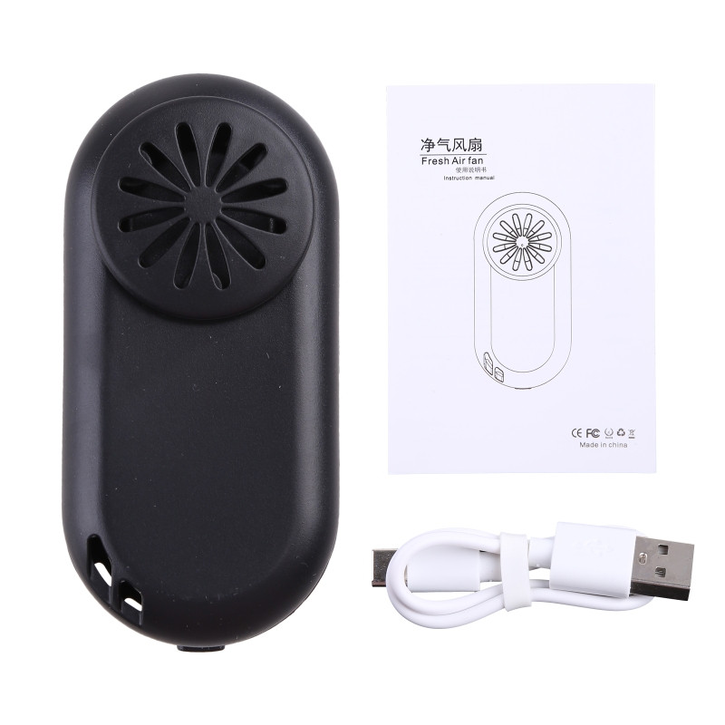 Προσωπική φορητή μάσκα κλιματισμού ανεμιστήρας Επαναφορτιζόμενο κλιπ USB σε φίλτρο αέρα
