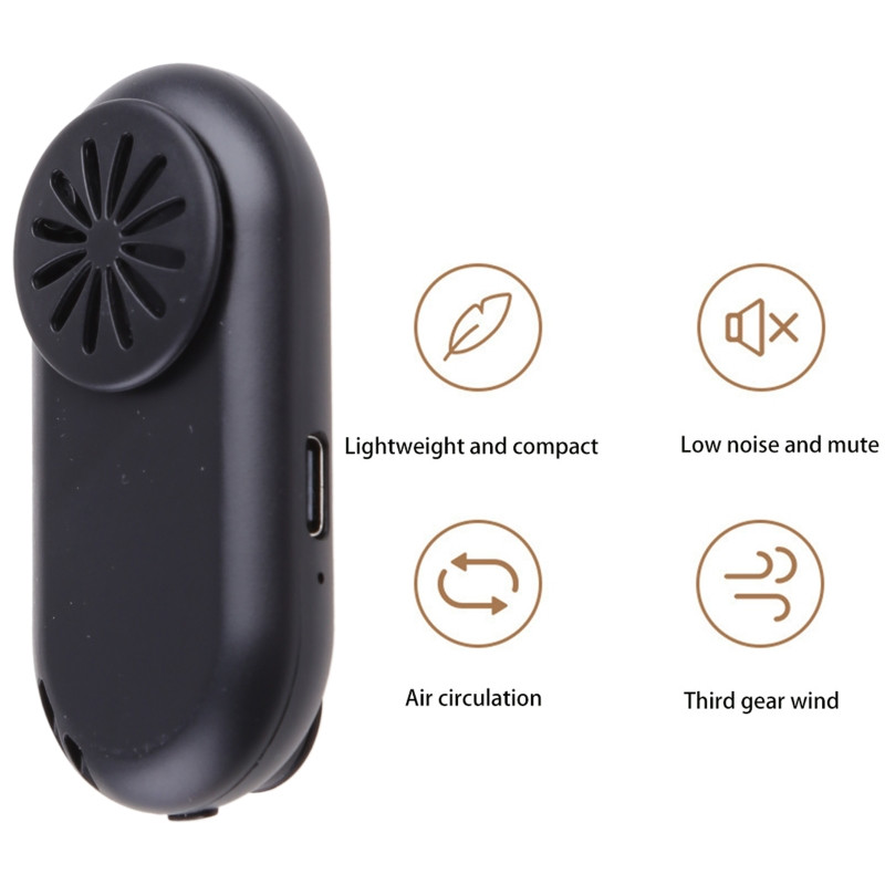 Προσωπική φορητή μάσκα κλιματισμού ανεμιστήρας Επαναφορτιζόμενο κλιπ USB σε φίλτρο αέρα