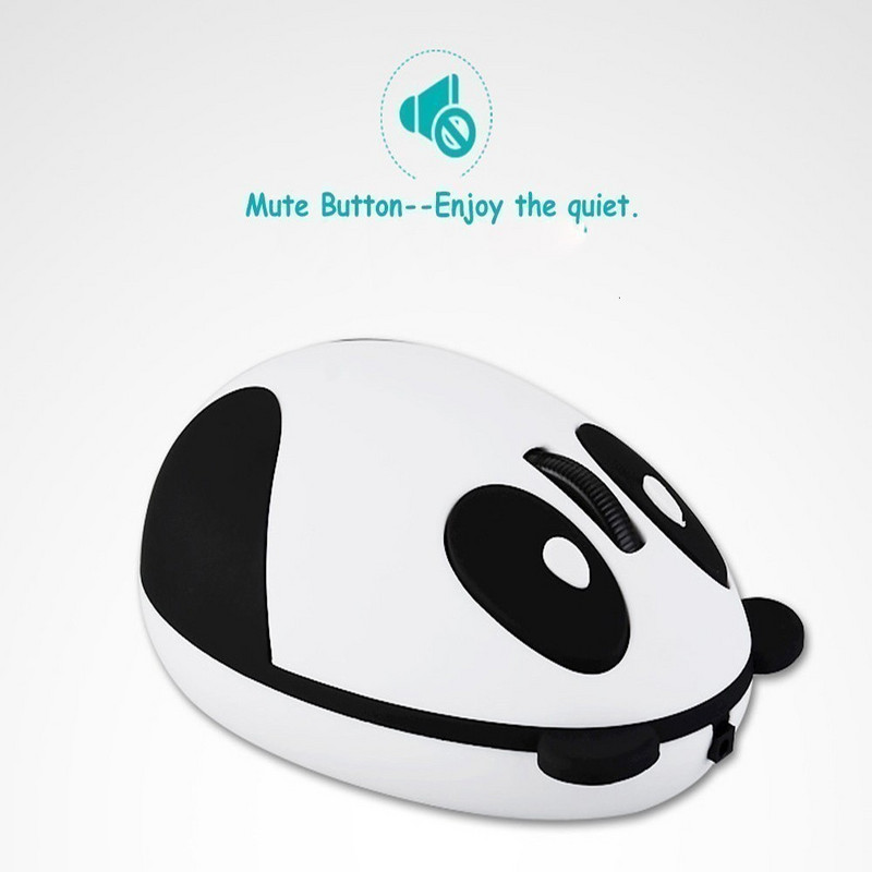 Tyli belaidė įkraunama pelė Optinė Ergonomiška Kompiuterinės Pelės Mielos Pandos formos Rožinės USB pelės Mergaitėms Nešiojamam kompiuteriui Macbook