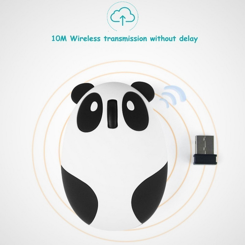 Tyli belaidė įkraunama pelė Optinė Ergonomiška Kompiuterinės Pelės Mielos Pandos formos Rožinės USB pelės Mergaitėms Nešiojamam kompiuteriui Macbook