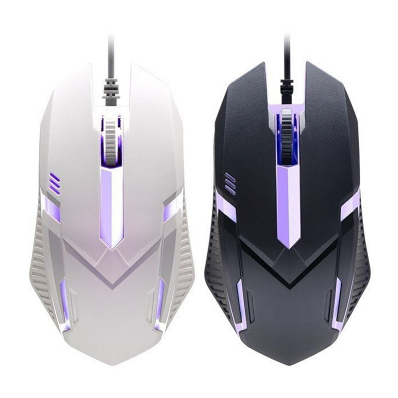 Mouse pentru jocuri cu fir cu iluminare din spate 1000 DPI Lumină RGB Mouse pentru computer de birou Mouse pentru jocuri Design ergonomic Mouse pentru jocuri USB pentru PC, laptop
