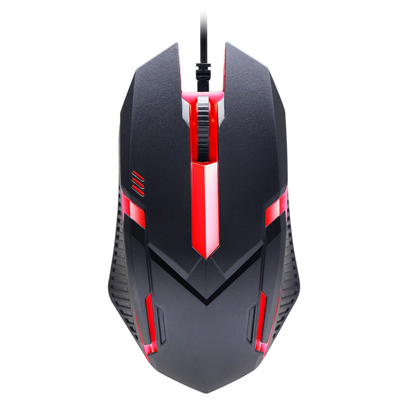 Mouse pentru jocuri cu fir cu iluminare din spate 1000 DPI Lumină RGB Mouse pentru computer de birou Mouse pentru jocuri Design ergonomic Mouse pentru jocuri USB pentru PC, laptop